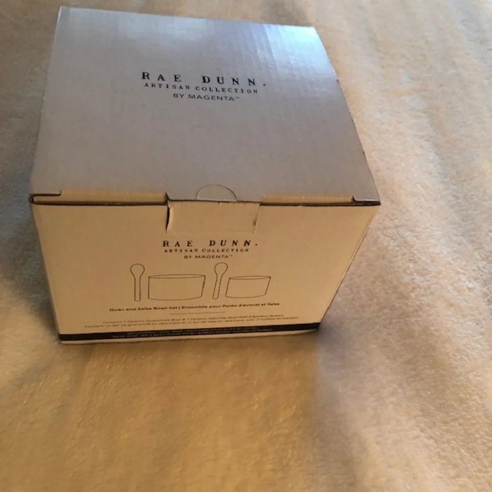Brand New In Box Rae Dunn Gauc & Salsa Set‎ w/ Bamboo Spoons - NWT